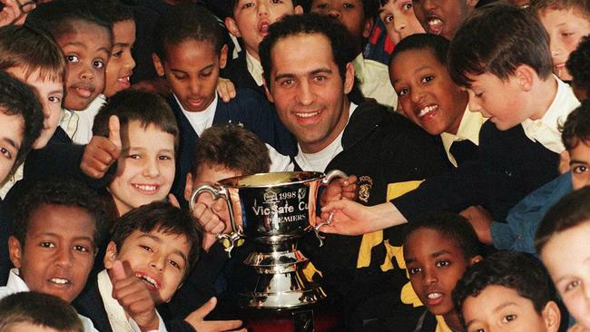 Joskun "Jack" Aziz at the Werribee Islamic College in 1998. The full forward won a VFA premiership.