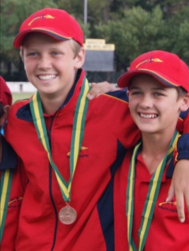 Best mates Connor Rozee and Jack Lukosius throughout the years. Picture: PAFC