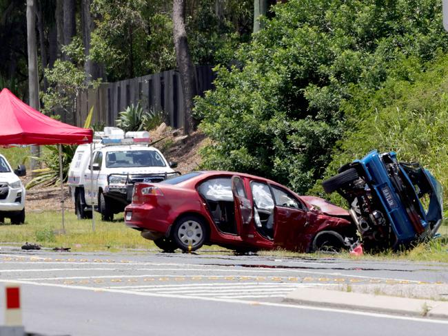 Police at the scene of a fatal accident at the intersection of Ricketts Rd and Chelsea Rd, Ransome, on Sunday. Picture: Steve Pohlner