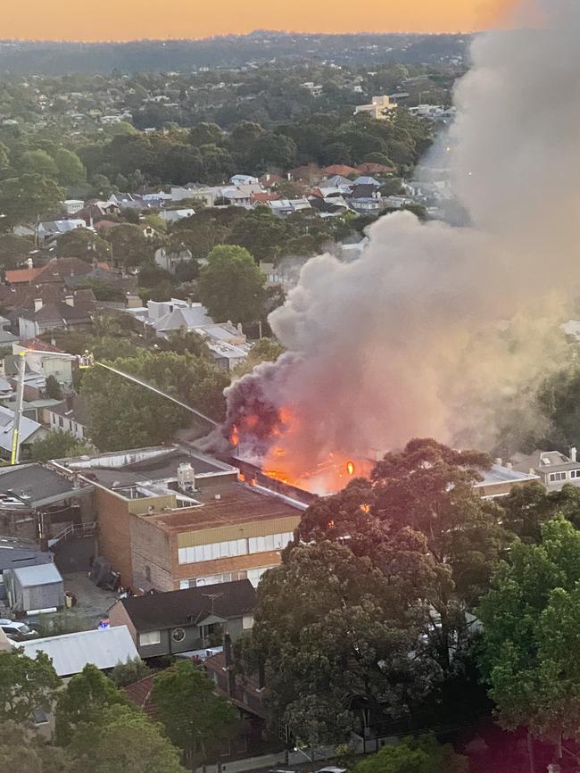 The fire broke out just before 6am. Picture: Twitter/@alexisclaired