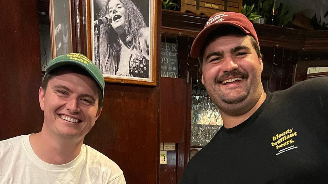 Beer enthusiasts Darcy Gannon and Josh Clutterbuck, the dynamic duo behind the Bloody Brilliant Beers Podcast. Picture Instagram