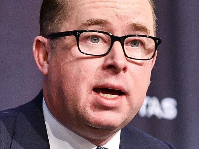 SYDNEY, AUSTRALIA - NCA NewsWire Photos August, 20, 2020Photo of Quantas CEO Alan Joyce at the Qantas press conference at 10 Bourke Road Mascot.Picture: NCA NewsWire/Flavio Brancaleone