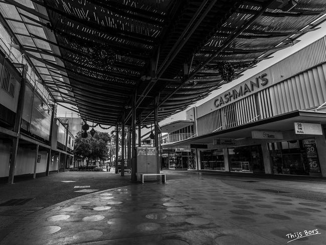 Smith St Mall was empty - not that different to a normal day. PHOTO: Thijs Bors