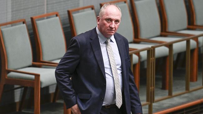 Barnaby Joyce emphasised the importance of the National Party’s role in holding the government accountable. Picture: NewsWire / Martin Ollman