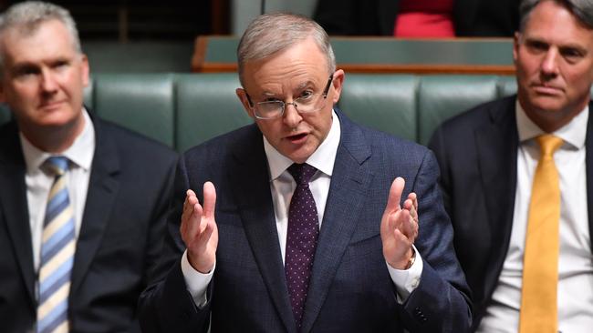 Anthony Albanese in the House of Representatives at Parliament House.