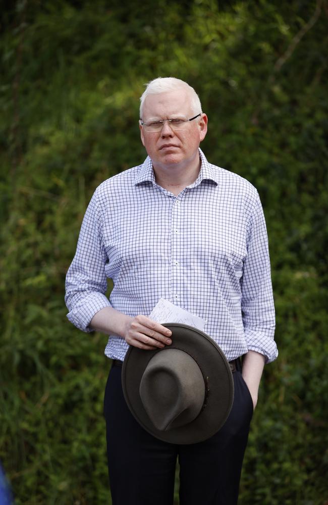 Gareth Ward MP spoke with residents in Kangaroo Valley who had been affected by floods. Picture: Tim Hunter