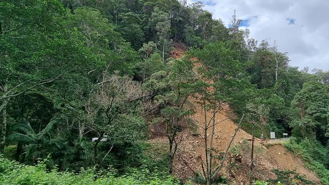 The Gold Coast Springbrook Road landslide.