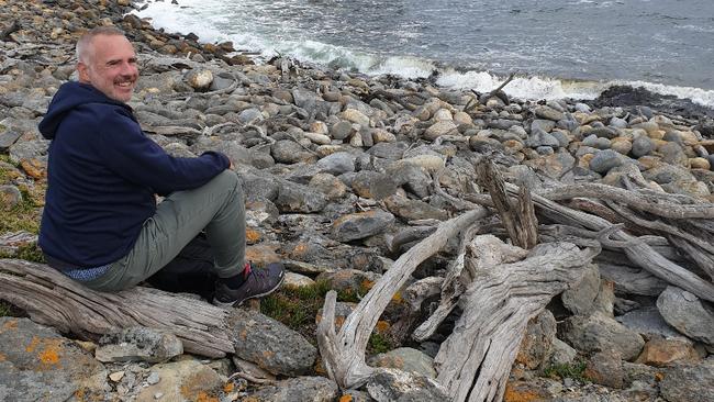 Journalist Mike Smith at Tunnel Bay near Shipstern Bluff last year when he was home visiting his parents Peter and Anne Smith. Picture: LIBBY SUTHERLAND