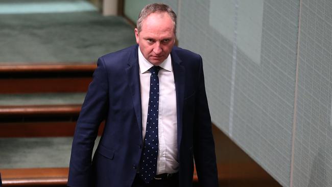 Deputy PM Barnaby Joyce in Question Time in the House of Representatives Chamber, at Parliament House in Canberra.