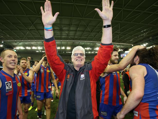 Port Melbourne coach Gary Ayres after the 2017 grand final.