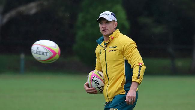 Australia coach Tim Walsh in action at training in Narrabeen.