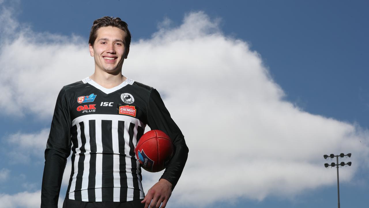 Tobin Cox in the Port Adelaide SANFL sleeves