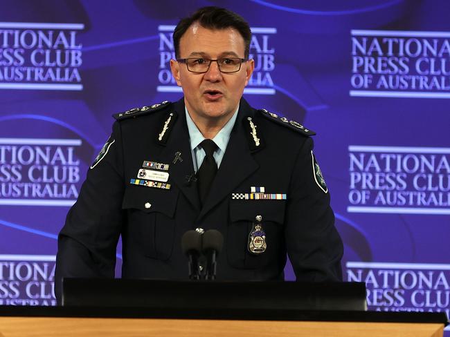 Australian Federal Police Commissioner Reece Kershaw. Picture: NCA NewsWire / Gary Ramage