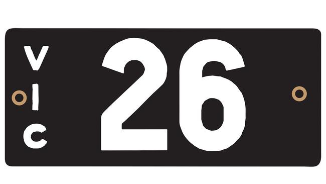 This number plate sold for a Victorian record $1.11m at auction on 2/3/20.