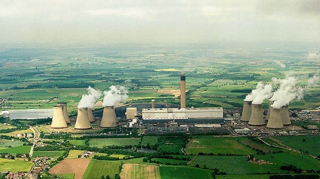 The Drax Power Station in North Yorkshire.