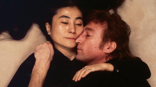 Ono and Lennon in their famous Annie Liebovitz photo shoot just before the singer's death.