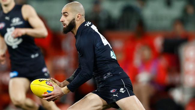 Saad played in his first winning final last Friday. (Photo by Michael Willson/AFL Photos via Getty Images)