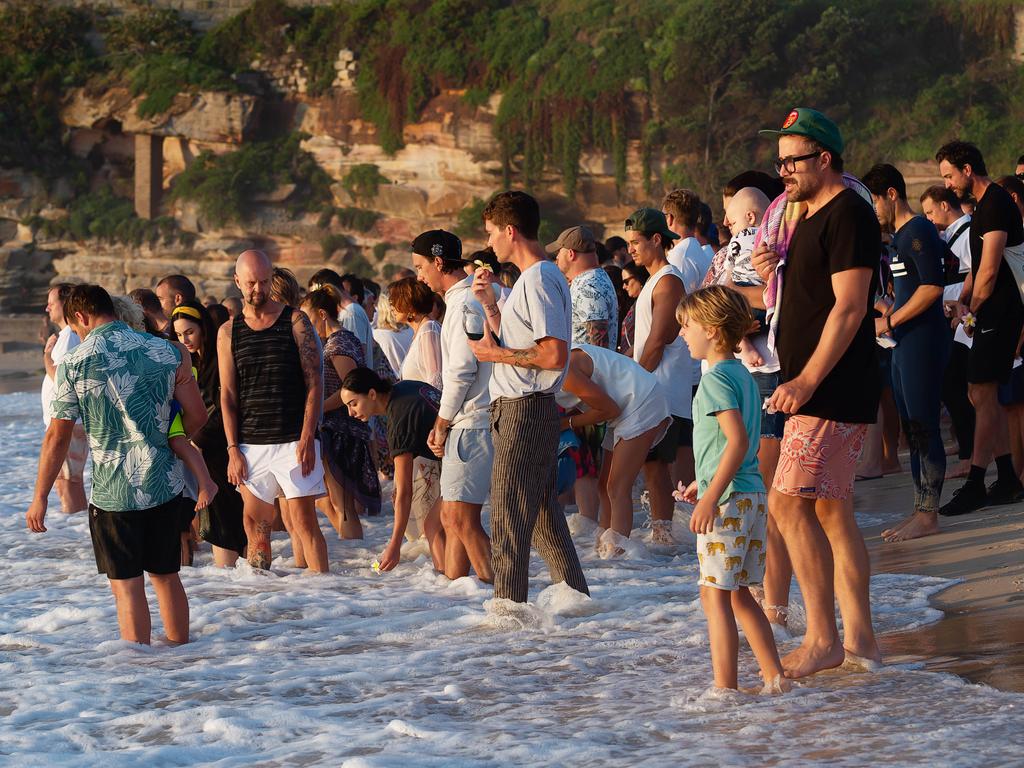 Annalise Braakensiek Memorial held at Bondi Beach around 6am Wednesday January 16 Image Picture: Monique Harmer