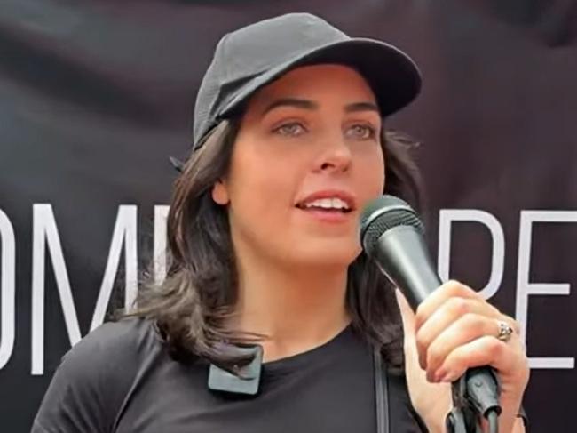 18/3/2023: Protest groups face off in front of the Victorian Parliament where UK far right activist Kellie-Jay Keen and MP Moira Deeming made a speech to protesters. Picture: YouTube