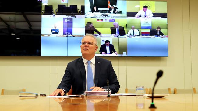 Scott Morrison and the national cabinet prepare to meet on Friday. Picture: Adam Taylor/PMO.