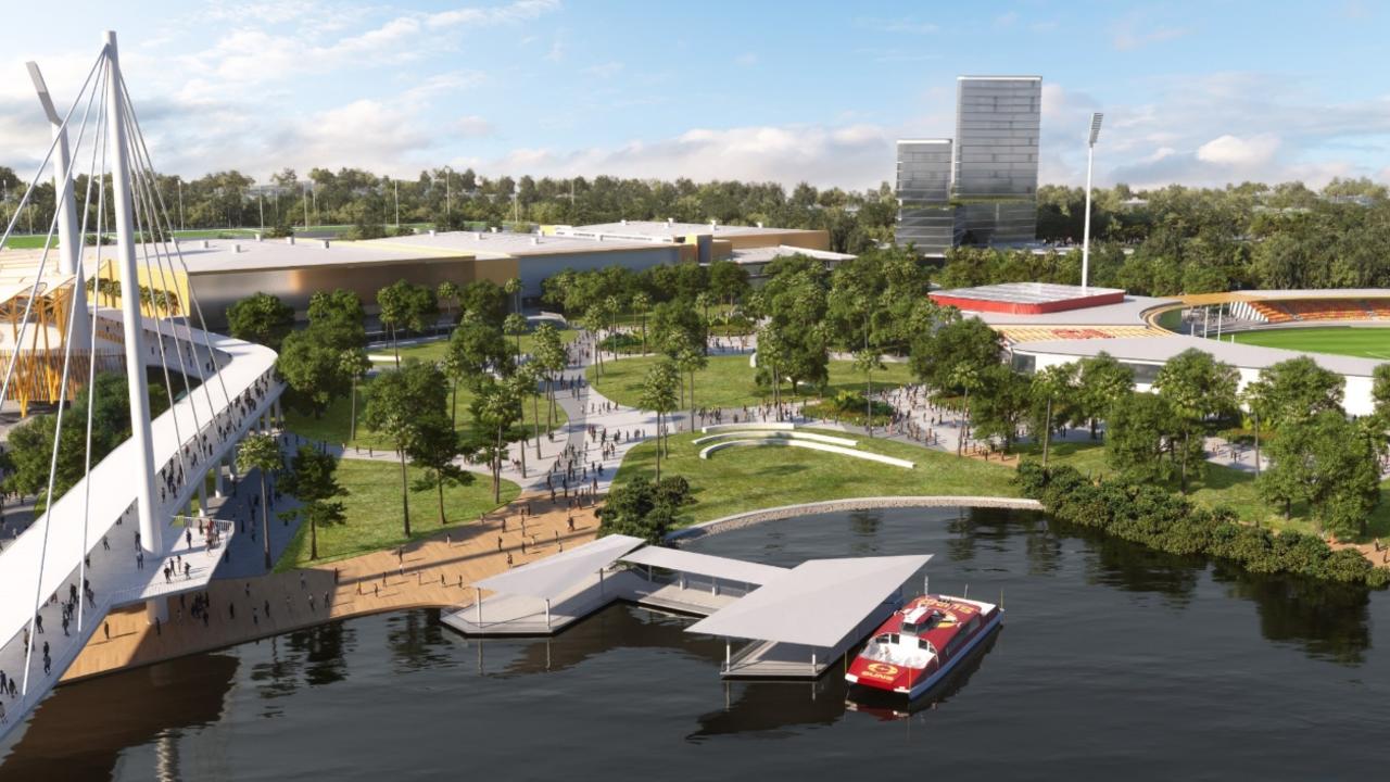 Pedestrian bridges are part of the new designs in a master plan for the Gold Coast Sports Precinct at Carrara.