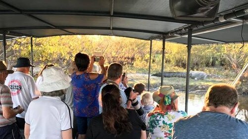 Lynda Shappert says Grandpa the croc is about 6m long and rivals the likes of Hannibal on the Adelaide River. Picture: Lynda Shappert