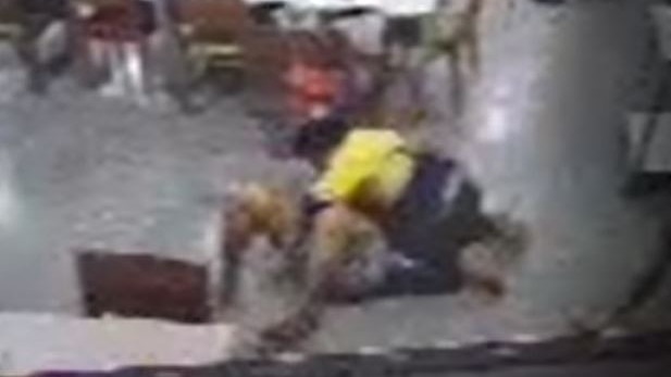 Video has emerged of an alleged stabbing at a workers camp near Katherine. Picture: Supplied.