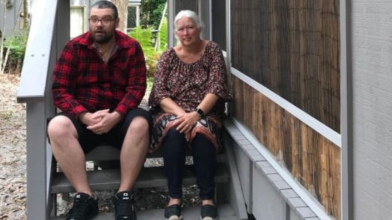 Couran Cove Island Resort eco cabin owner DJ (left) with eco cabin owner Karen Angel (right). Picture: supplied