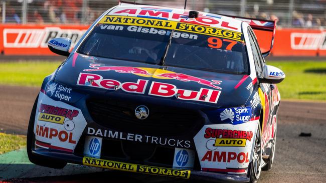 Shane van Gisbergen powers his way around the Townsville circuit, where racing returns this weekend. Picture: Getty Images