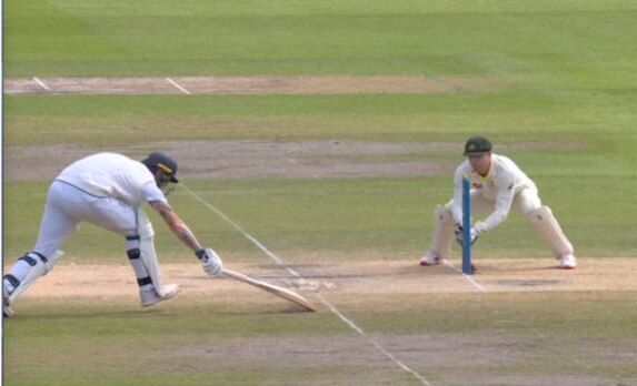 Alex Carey’s missed run out chance on Ben Stokes.