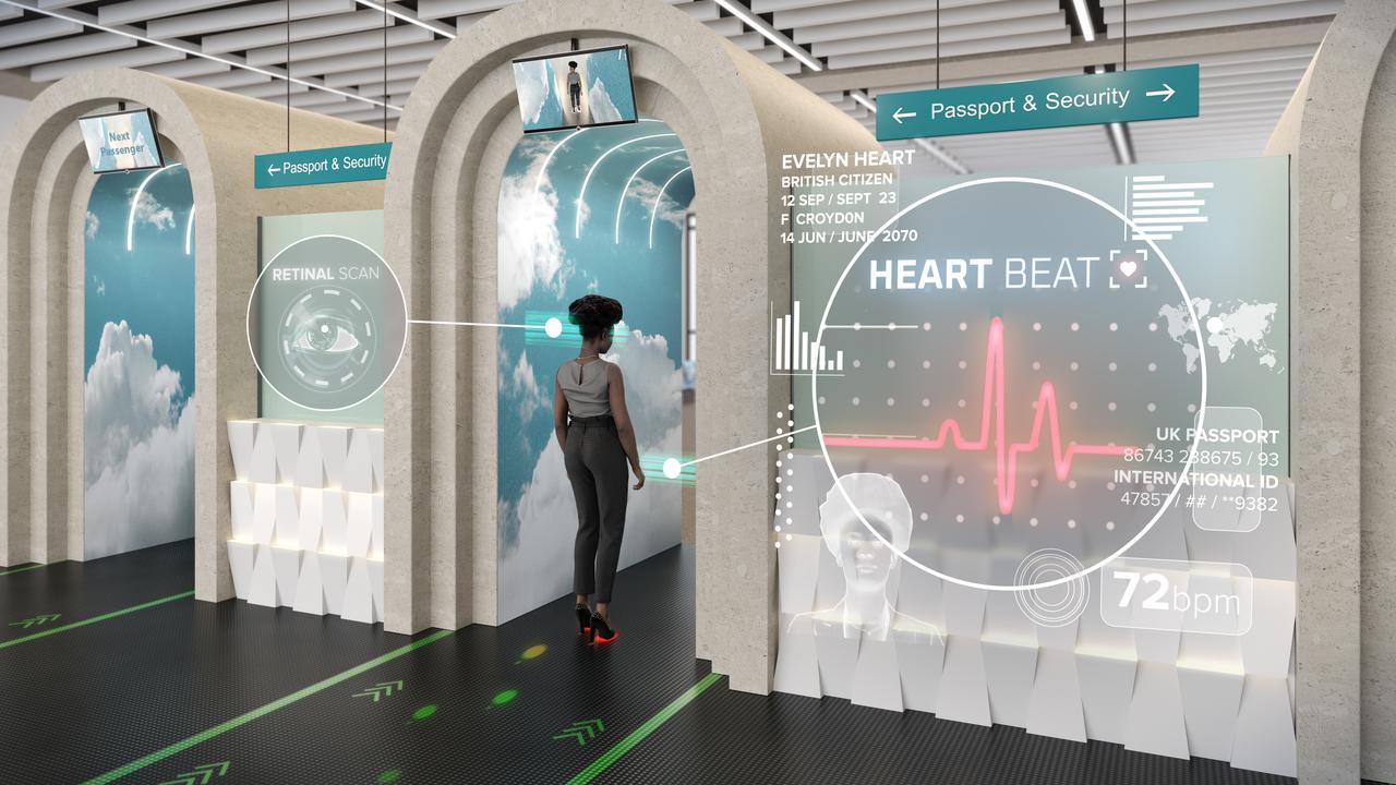 In 50 years time your passport may be replaced with you heartbeat. Picture: 2070: The future travel report