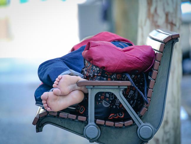 NCA NEWSWIRE BRISBANE AUSTRALIA 18/09/2023A generic photo of a homeless person rough sleepingPicture: Glenn Campbell/NcaNewsWire