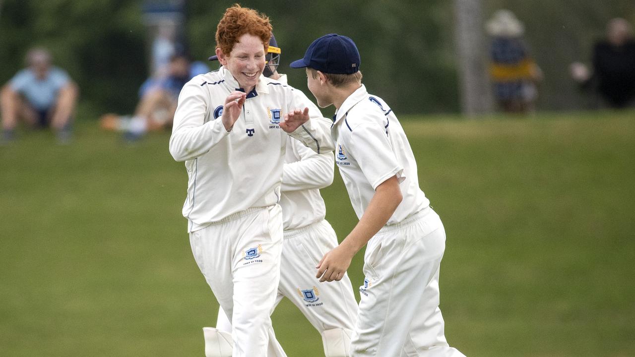 Hugh Weibgen celebrates a wicket. (AAP Image/Richard Walker)