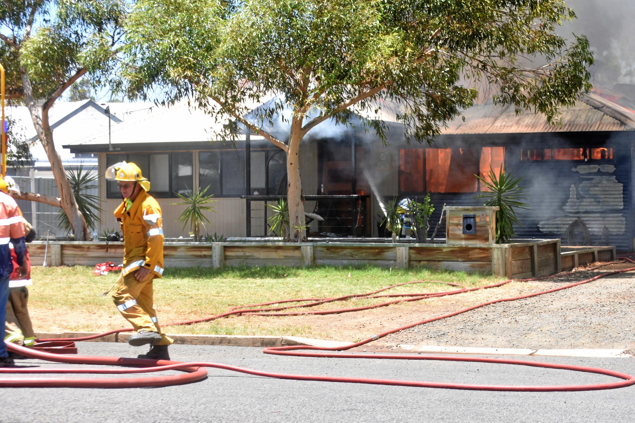 House fire on May St, Roma. Picture: Jorja McDonnell