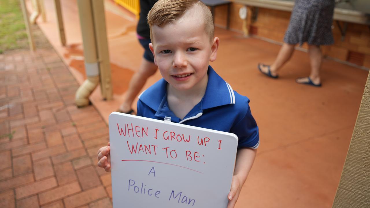 2023 prep students' first day at St Anthony's Primary School, Toowoomba. Jack Keith.