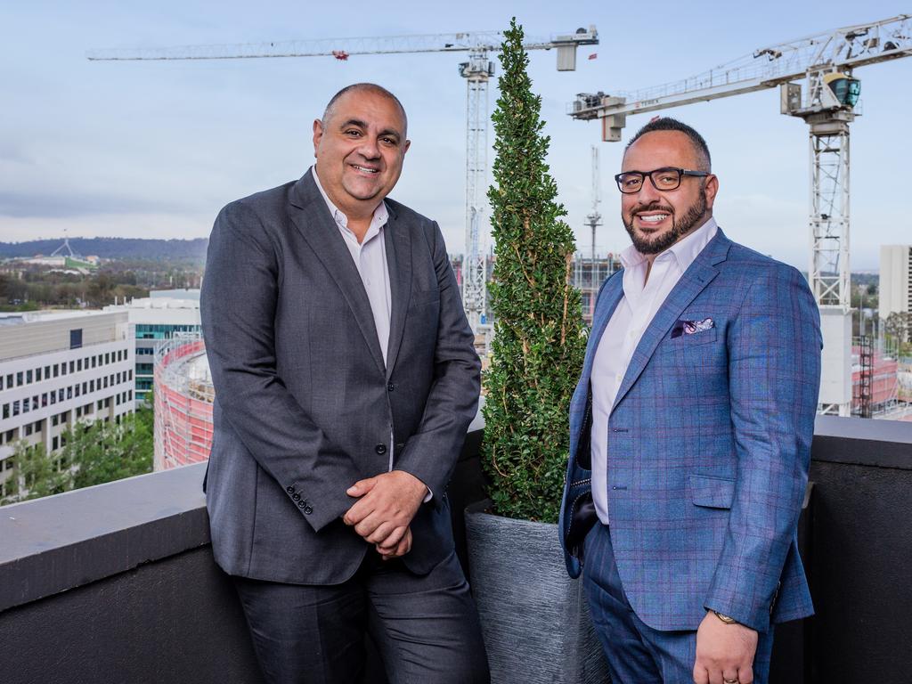 The Agency, Matt Lahood (L) has announced plans to push into the Canberra market with Peter Micalos (R) at the helm. Supplied