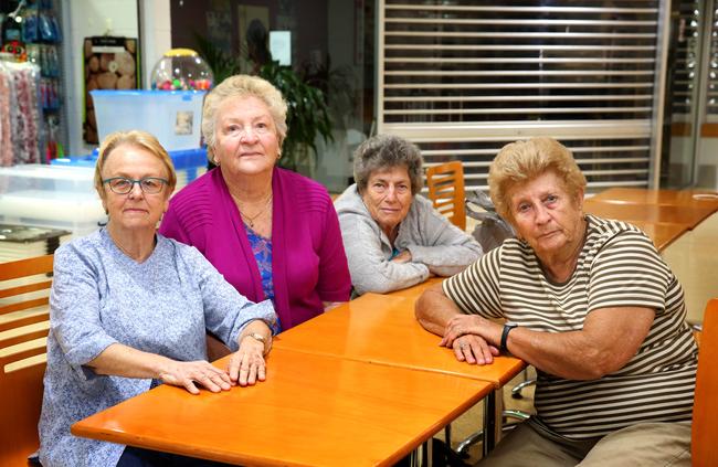 Shoppers Jeanette Spiteri, Karen Peacock, Pamela Close and Marlene Jenkins have been shopping at the centre since the 1970s and have seen it’s downward spiral.