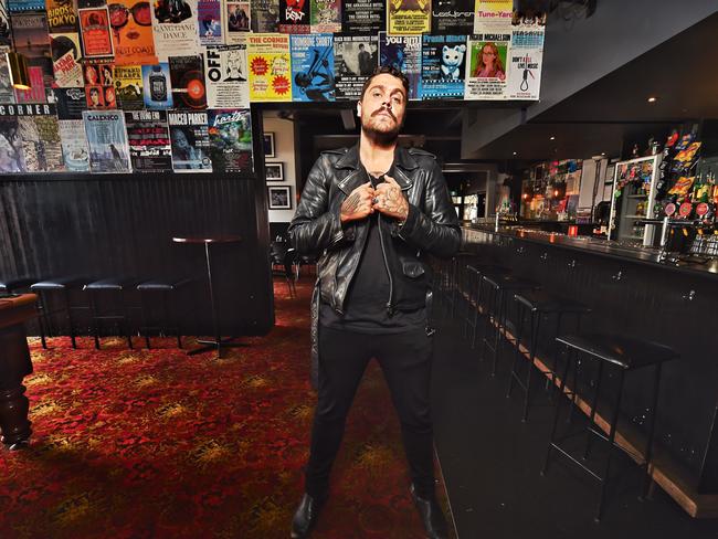 Melbourne musician Dan Sultan at The Corner Hotel in Richmond. Picture: Tony Gough