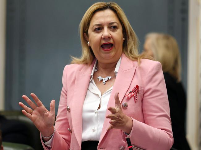 Premier Annastacia Palaszczuk in parliament on Tuesday. Picture: Tertius Pickard/NCA NewsWire