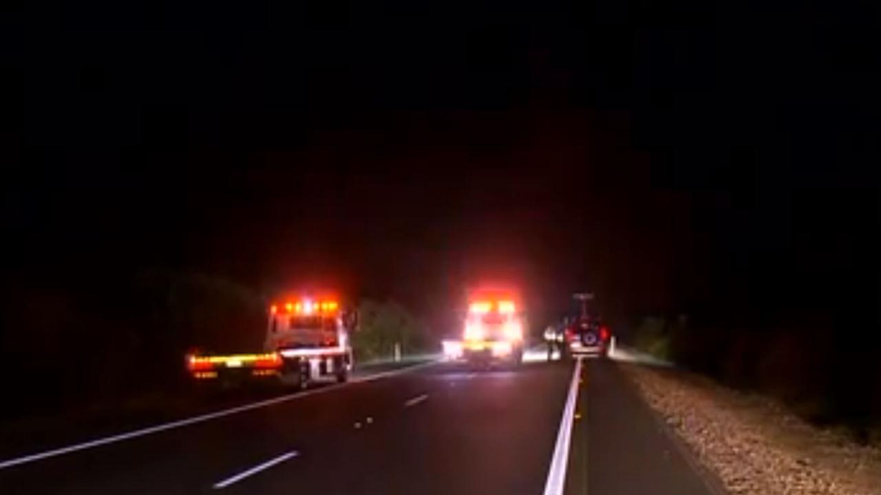 The tragedy caused the closure of northbound lanes for several hours. Picture: 7NEWS