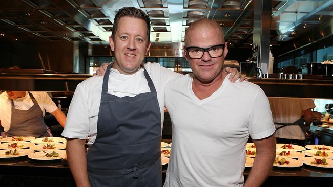 Ashley Palmer-Watts and Heston Blumenthal. Picture: Julie Kiriacoudis