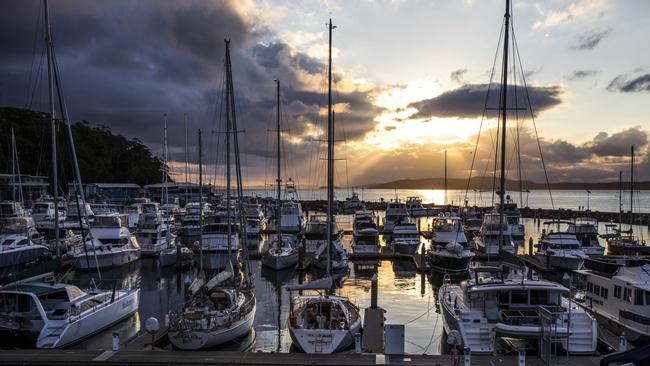 Boats at the scenic D'Albora Marinas, Nelson Bay. Picture: Destination NSW