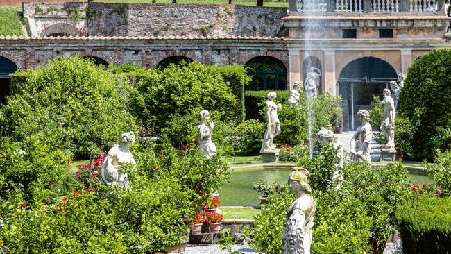 The Baroque garden of Palazzo Pfanner in Lucca is lined with 18th-century statues depicting Olympic gods and the four seasons. Picture: Robyn Lea