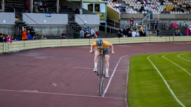 TAS Carnivals - Penny Farthing World Record Lizanne Wilmot. Picture: Caroline Tan