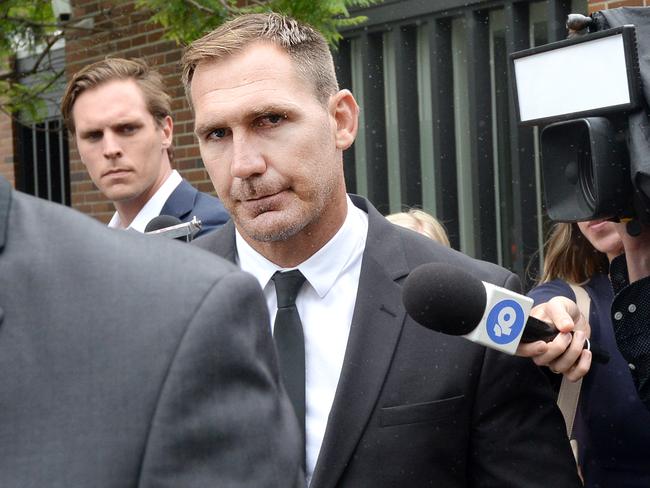 NRL player Scott Bolton leaves Waverley Court in Sydney, Monday, January 7, 2019. NRL veteran Scott Bolton has escaped conviction after pleading guilty to the common assault of a woman in a Sydney bar. (AAPImage/Jeremy Piper) NO ARCHIVING