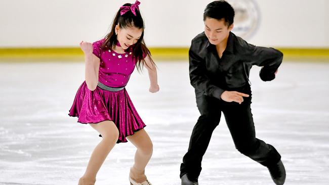Renee Yuen and Oliver Ma Australian Figure Skating Championships in Brisbane. Thursday December 1, 2022. Picture, John Gass