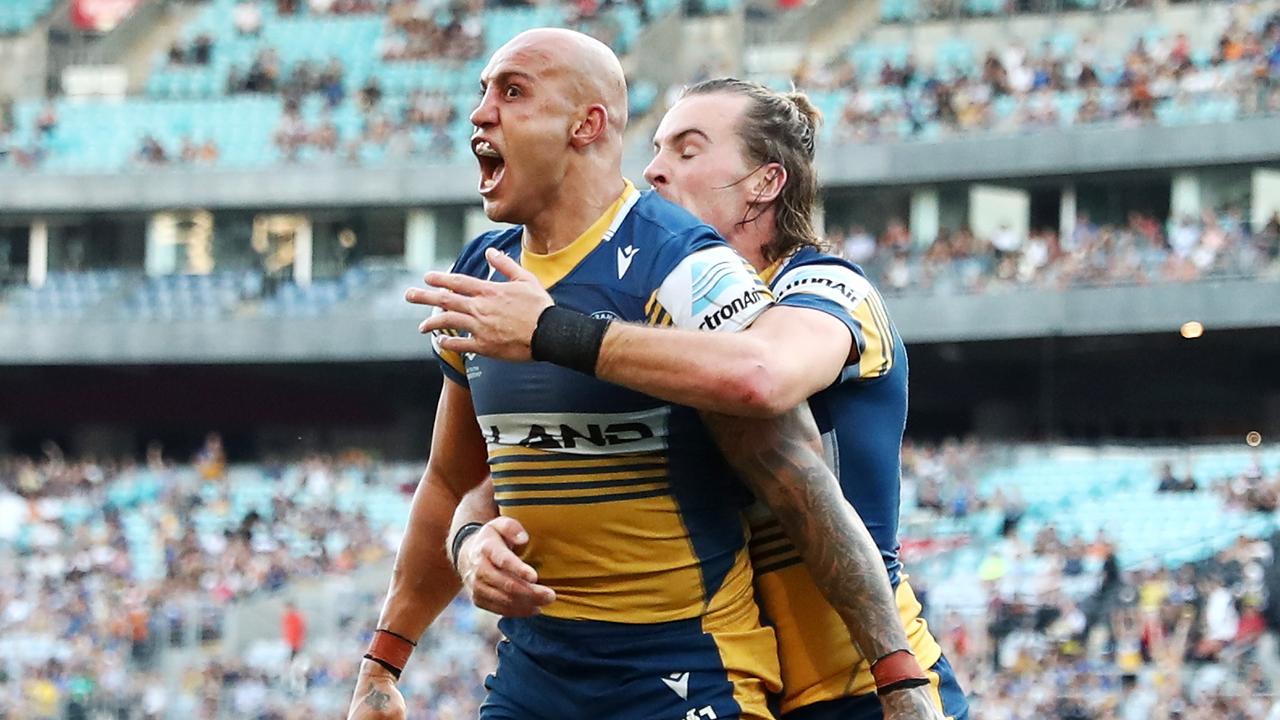 Blake Ferguson struggled to score tries last year, but has started 2021 off with a bang, Picture: Getty Images.