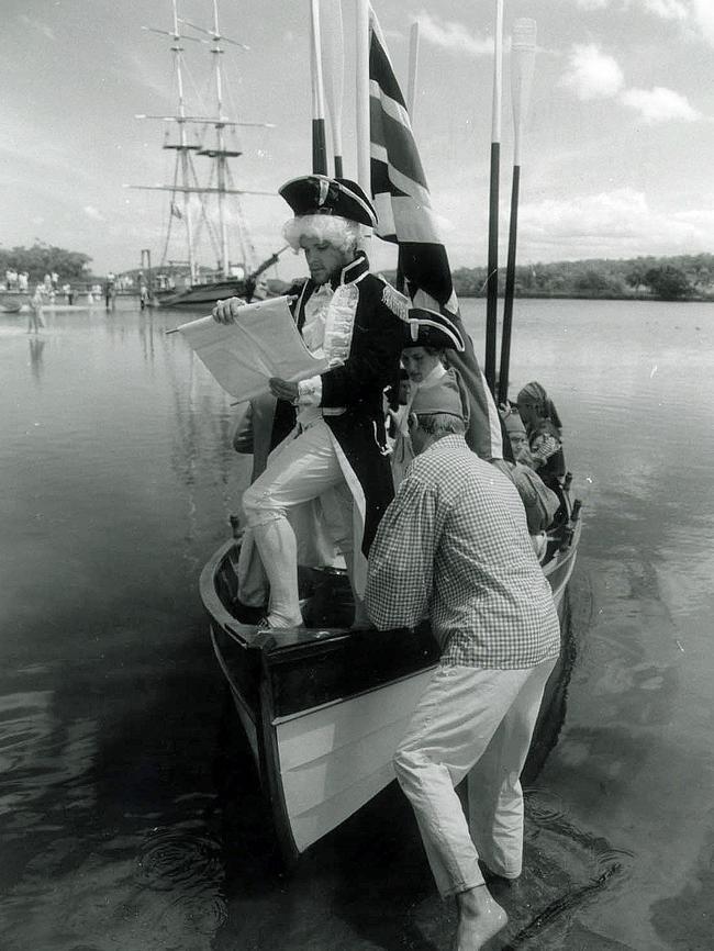 A re-enactment on the water.