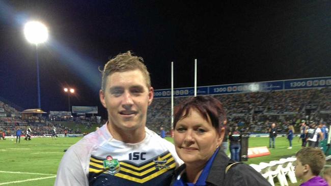 Regan Grieve with his mother Angela. Picture: Contributed