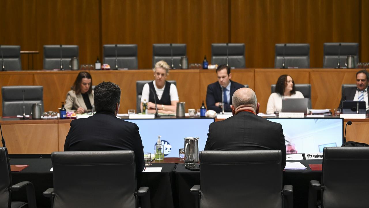 Senator Anne Ruston, Senator Bridget McKenzie, and Senator Matt Canavan grilled Commonwealth Games Australia. Picture: NCA NewsWire / Martin Ollman